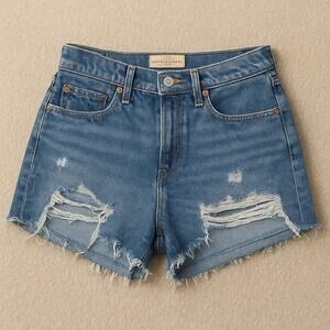 Levi’s Premium Distressed High Rise Denim Shorts W28